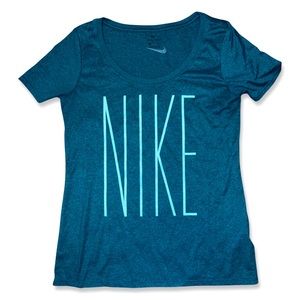 🪩4/$20!! Nike Women’s Athletic Dri-Fit Dark Teal / Turquoise T-Shirt Sz Small